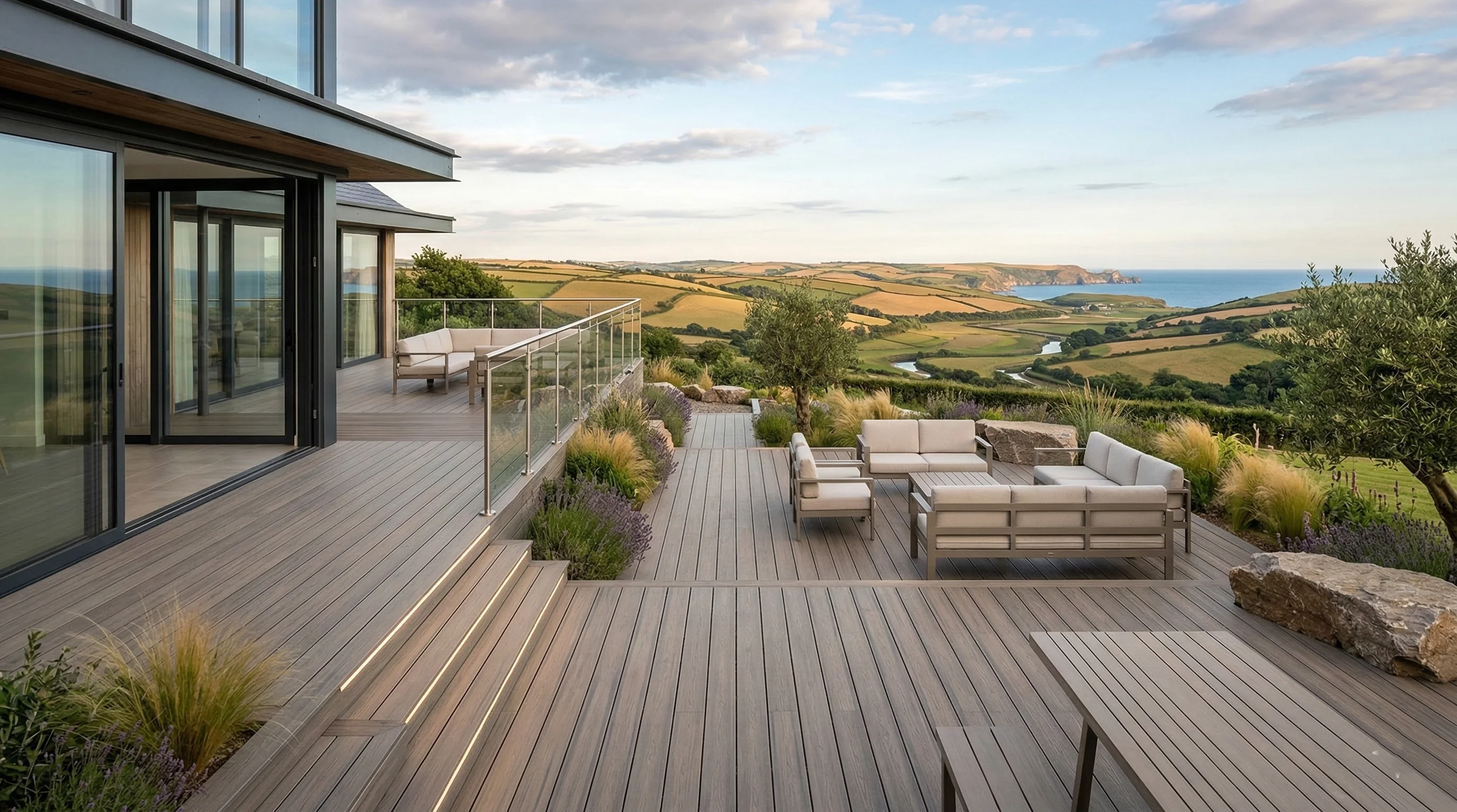 Composite decking installation