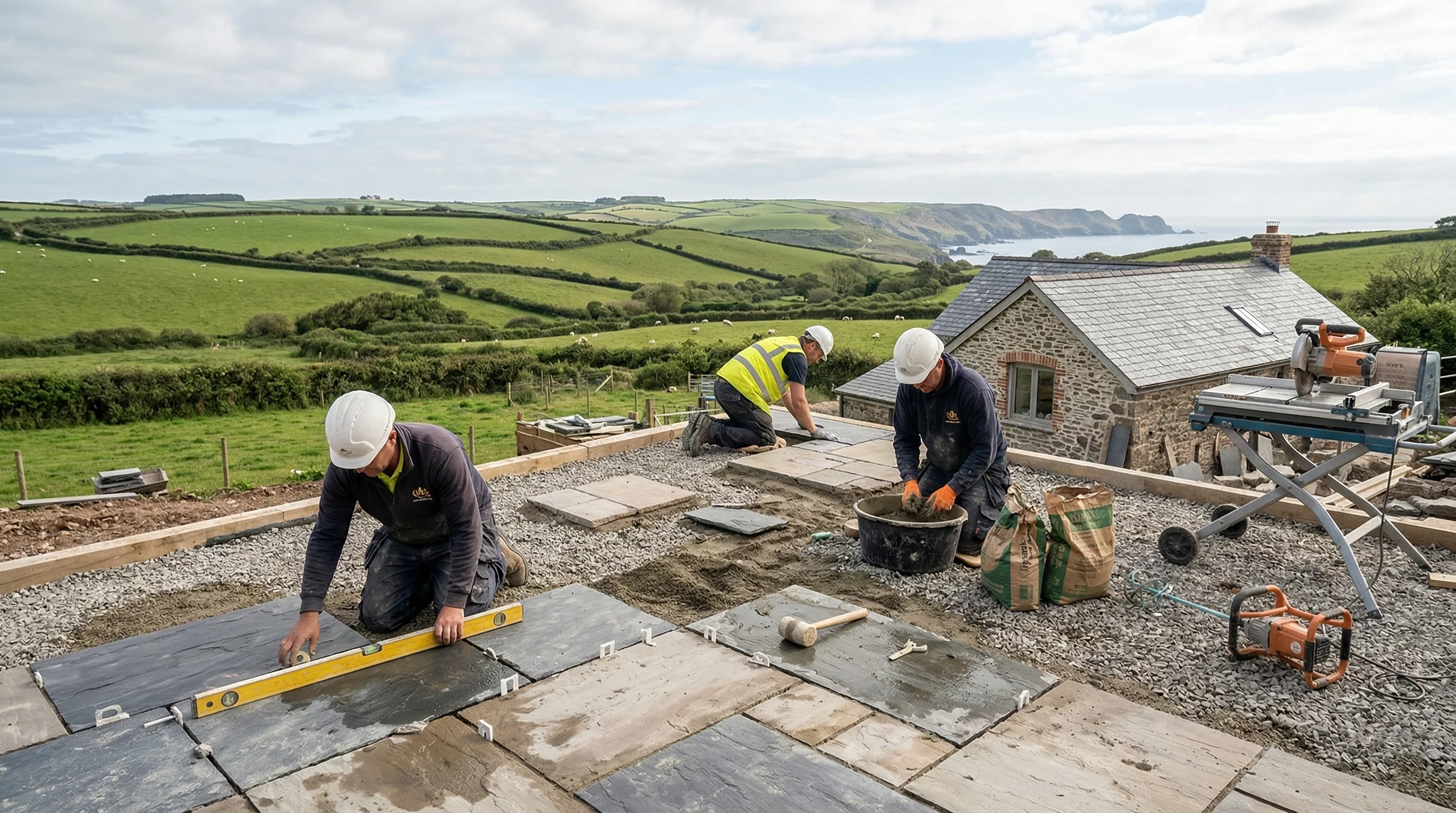 Professional patio construction in Torbay and South Devon